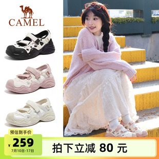 骆驼丑萌鞋夏季新款玛丽珍厚底凉鞋女