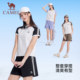 骆驼运动套装女2025夏季新款速干短袖休闲短款上衣T恤短裤两件套
