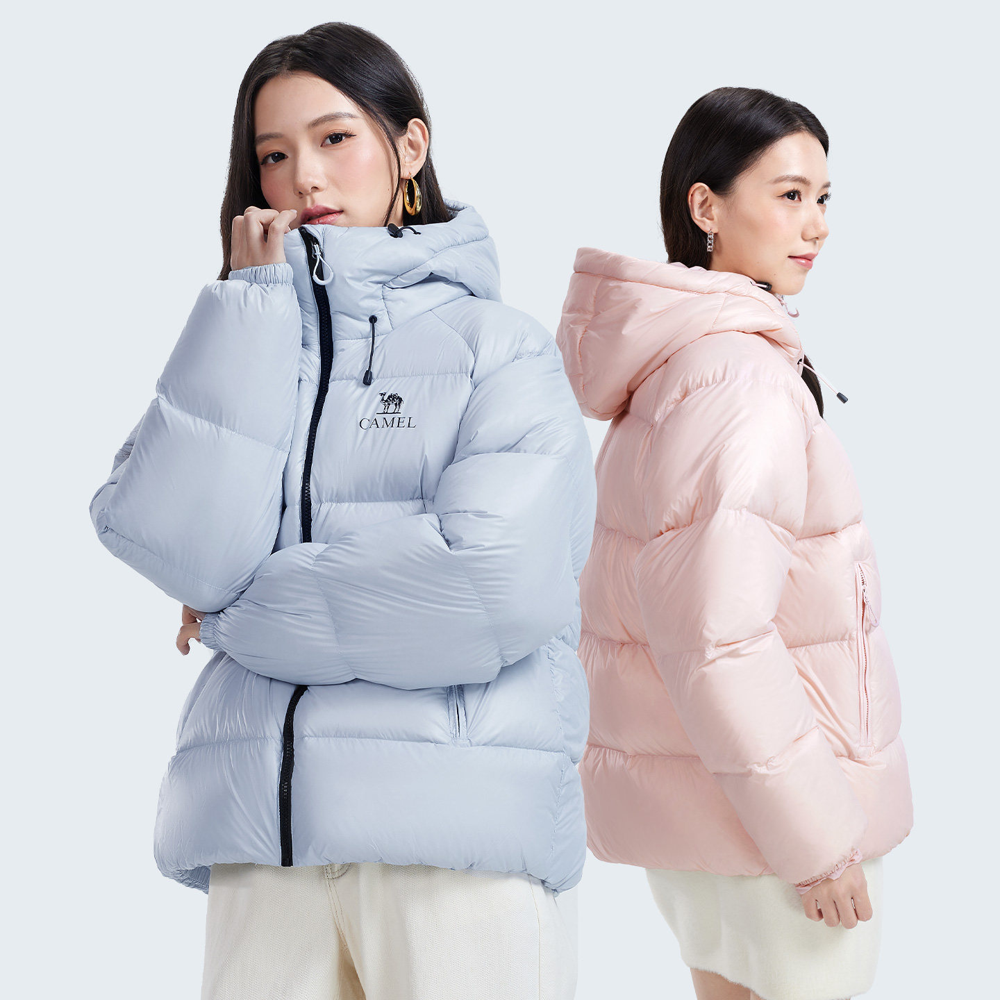 [双11预售]骆驼黑钻5PRO女装羽绒服短款冬季加厚保暖羽绒面包服 双保暖实拍商品图