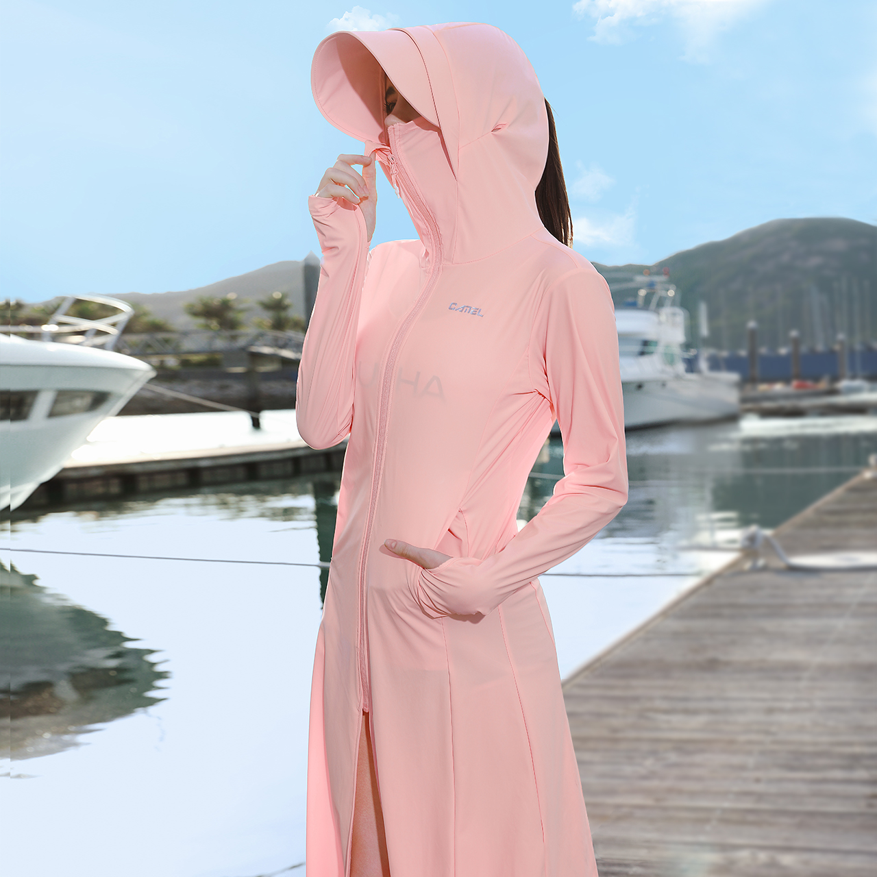 骆驼防晒衣中长款女 夏季新款防紫外线防晒衫轻薄透气皮肤风衣 2020 骆驼防晒衣中长款女 夏季新款防紫外线防晒衫轻薄透气皮肤风衣 2020