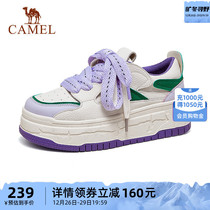 Camel Outdoor Women Shoes 2023 Autumn Winter New Trends Collage Thick Bottom Shoes Heightening 100 Hitch Comfort Casual Sneakers