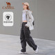 骆驼运动工装男裤冬季直筒伞兵冲锋裤户外防泼水休闲登山裤女