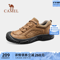 Camel Outdoor Shoes Men 2023 Winter Anti-wear Wear Tooling Shoes Waterproof Plus Suede Warm Sport Casual Mens Shoes