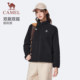Camel Sports Polar Fleece Stand Collar Jacket Women's Autumn and Winter Thin Velvet Warm Liner Cardigan Black Coat Jacket