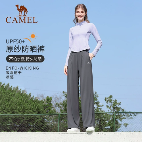 Модные дышащие тонкие быстросохнущие штаны, защита от солнца, по фигуре, оверсайз, свободный прямой крой