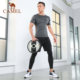 骆驼健身服跑步套装男士2025春夏速干运动套装晨跑训练暴汗紧身衣