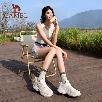 骆驼星海2代运动鞋2026新款休闲鞋慢跑鞋女款透气厚底百搭老爹鞋