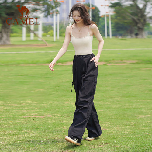 [迪丽热巴同款]骆驼户外伞兵裤女薄款透气工装裤徒步登山裤裤子男 - 图1