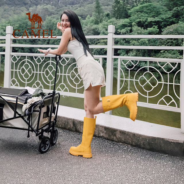 Camel outdoor non-slip rain boots