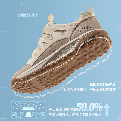 骆驼户外登山鞋男鞋2026春夏新款运动鞋舒适耐磨防滑登山徒步女鞋 - 图2
