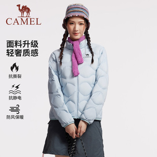 【骆驼】立领短款女装轻薄羽绒服