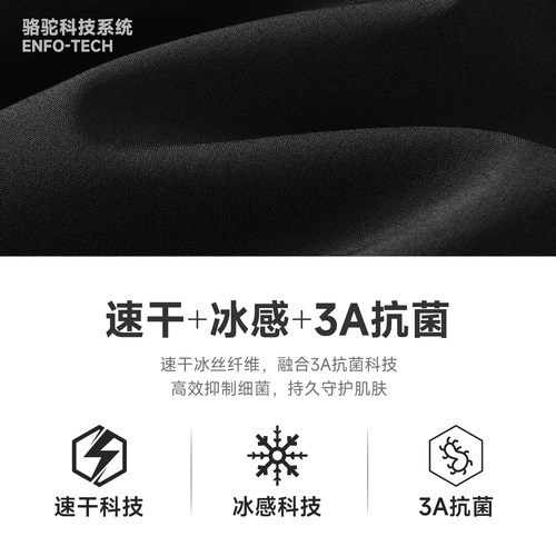 骆驼运动速干裤男2026春夏季薄款透气冰感长裤跑步束脚休闲裤子女 - 图3