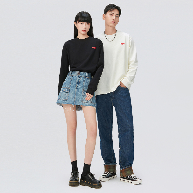 Levi's李维斯春季新款男士卫衣圆领时尚休闲舒适LOGO卫衣-图0