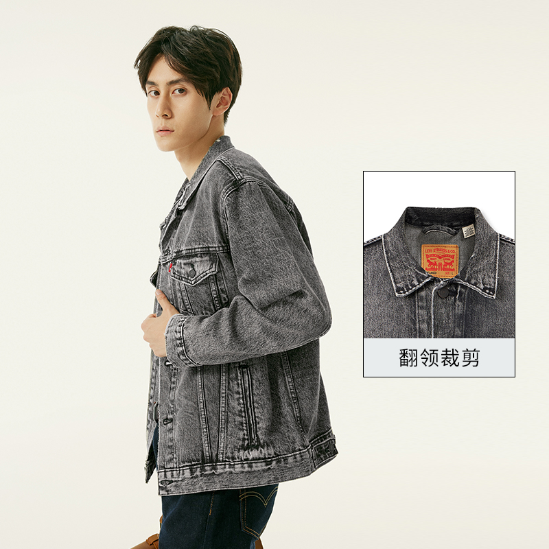 Levi's李维斯夏季新款男士牛仔外套潮流时尚舒适长袖夹克-图1