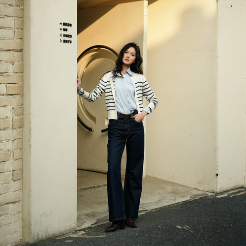 Levi's李维斯26年春夏新款女士美式复古休闲宽松微喇浅色牛仔裤 - 图2