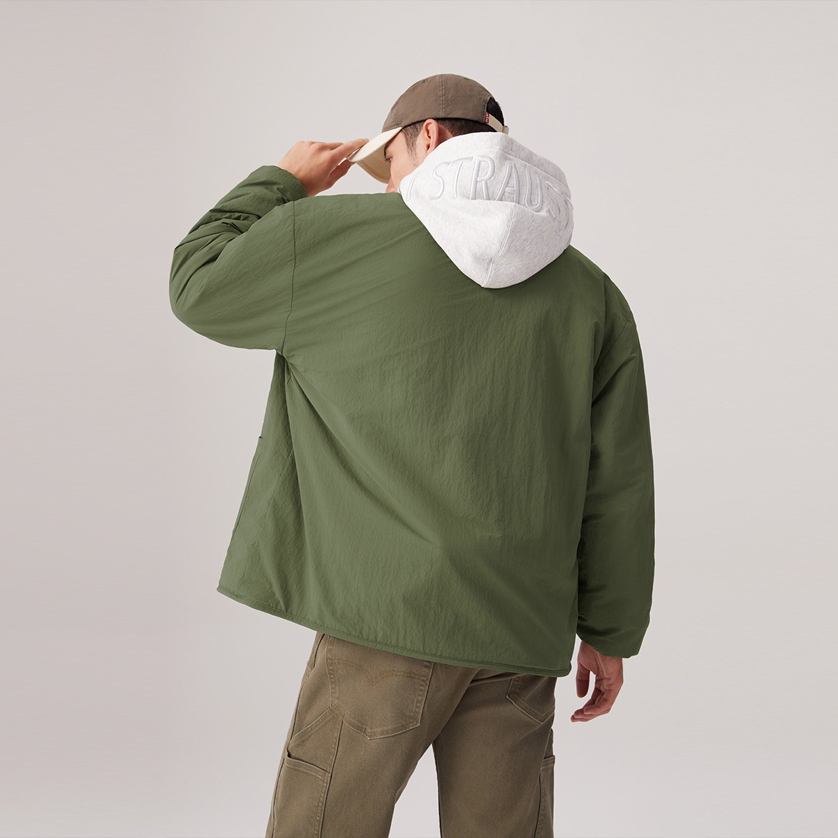 【商场同款】李维斯Levi's男士美式落肩仿羊羔绒夹克厚外套002PX,淘宝优惠券,粉丝福利购,淘宝优惠卷