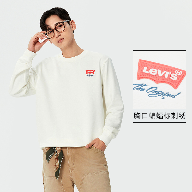 【商场同款】Levi's李维斯24夏季新款男士LOGO圆领卫衣A9219-0000-图1