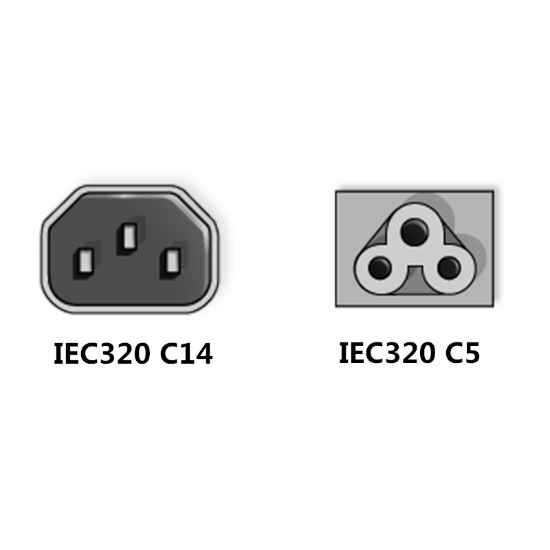 C14-C5品字尾转梅花尾电源转换线C14转C5短线0.3米白色认证纯铜 - 图0