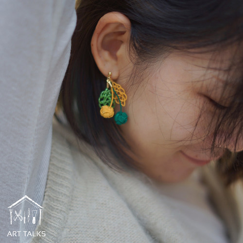 「秋果子」日本进口水引耳饰DIY手工材料包 可爱秋天 含教程 包邮 - 图2