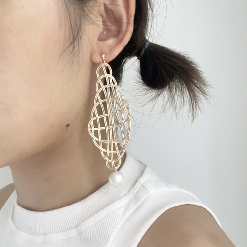 「变形白金」日本进口水引 手工耳饰礼物 日系又时髦  包邮 - 图0