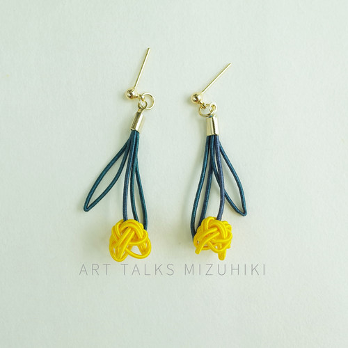 「郁金香」日本进口水引耳饰DIY手工材料包 含教程 包邮 - 图2