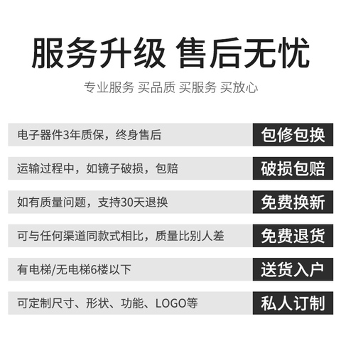 Yishare壁挂智能浴室灯镜led防雾卫浴镜洗手间圆形化妆卫生间镜子