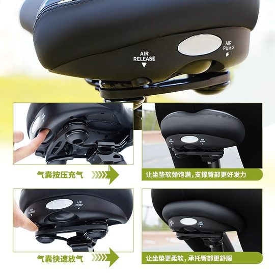 dahon大行自行车坐垫防屁股痛山地公路车座充气座垫超软p8p10座椅