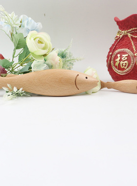 仿真鱼儿童玩具家居工艺品榉木