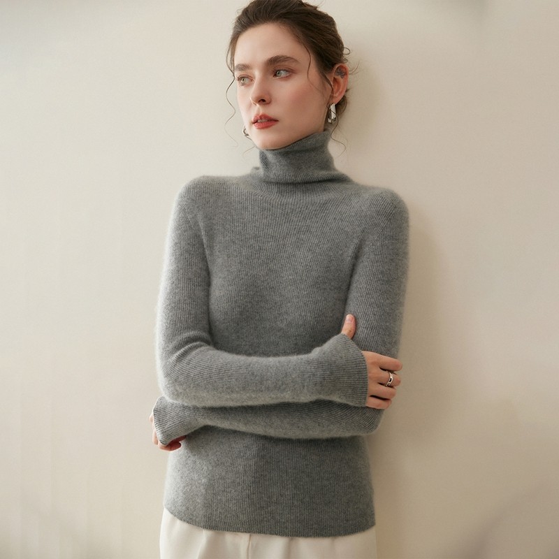 小山羊绒衫女高领修身套头针织打底衫通勤穿搭毛衣百搭,淘宝优惠券,粉丝福利购,淘宝优惠卷