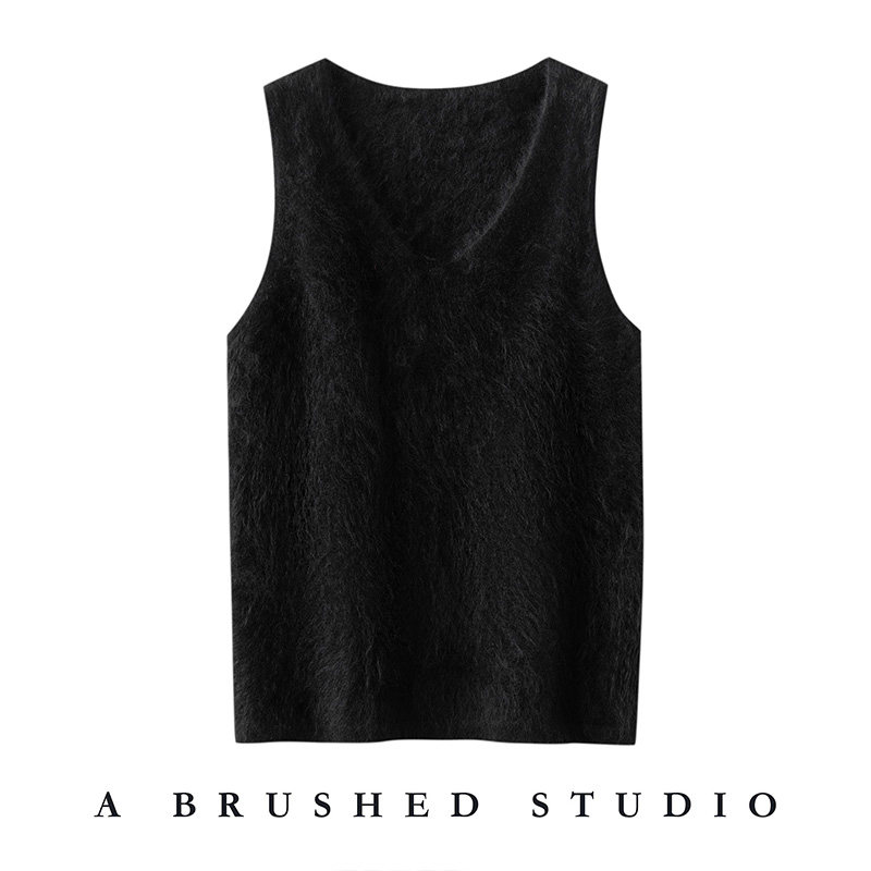 山羊绒衫女V领无袖吊带针织背心保暖羊绒马甲纯色上衣内搭,淘宝优惠券,粉丝福利购,淘宝优惠卷