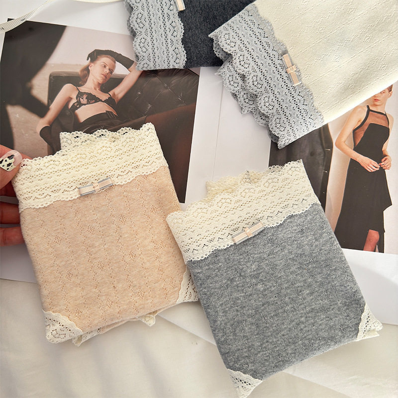 日系甜美纯欲纯棉内裤女抗菌裆包臀高蕾丝女士短裤三角裤透气内裤,淘宝优惠券,粉丝福利购,淘宝优惠卷