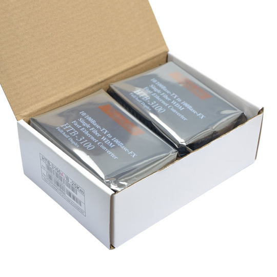 100M fiber optic transceiver HTB-3100AB pair