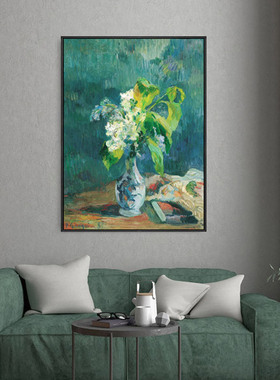 花瓶静物丁香电表箱成品装饰画