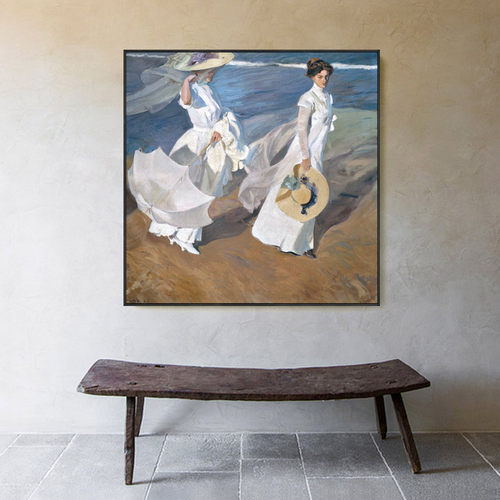 索罗拉 客厅沙发餐厅有框画卧室画欧式人物无框画过道玄关装饰画 - 图1
