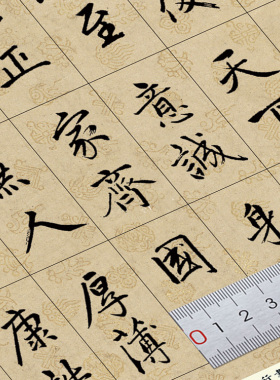 赵孟頫行书大学书法a4单字练习