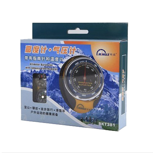 明高BKT381高度计气压计指南针温度计多功能户外登山机械式 - 图2