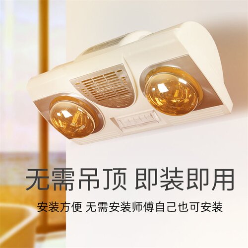 浴霸取暖器专用灯座风暖卫生间浴室洗澡壁挂式275w防爆防水暖灯泡 - 图1