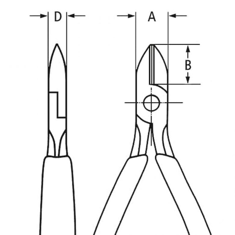 knipex凯尼派克斜口钳76 05 125剪切钳斜嘴钳手工钳五金维修工具 - 图2