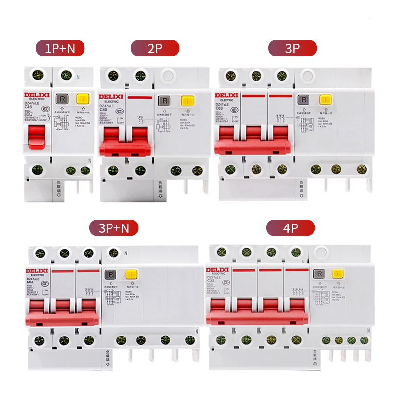 德力西漏电保护器DZ47sLE-63空气开关断路器2P1P+N家用闸刀开关-图0