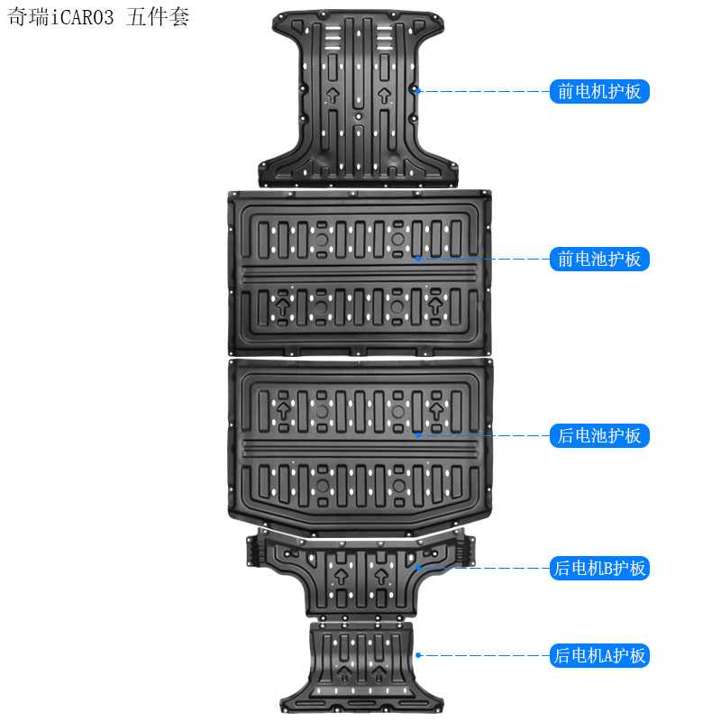 适用于iCAR03底盘护板电池保护车底防护板专用汽车配件用品新能源-图3