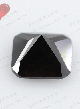 diy黑尖晶正方形主石镶嵌戒面