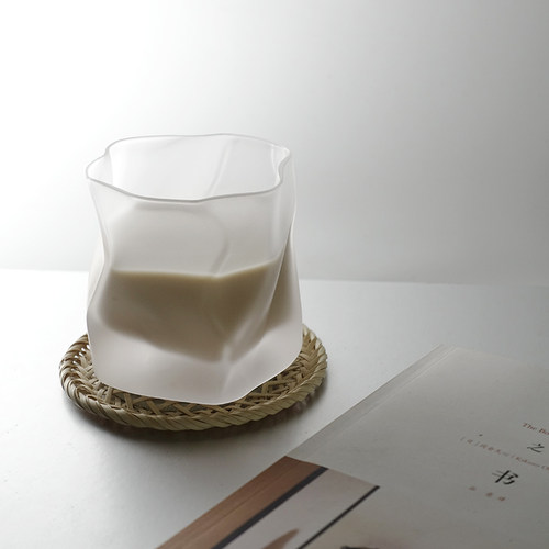 三汀 日式折纸杯玻璃杯喝水杯咖啡杯子威士忌酒杯牛奶饮料小茶杯 - 图1