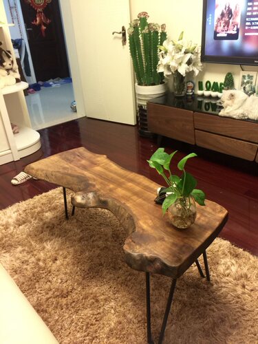 实木茶几原生态设计师家具民宿客栈原木头小茶桌条案茶案条几现货 - 图1