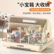 Sanitizing baby bottle containing box Baby cutlery drying and draining auxiliary food bowls chopsticks cup containing box with lid dust-proof