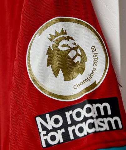 2020英超No Room for racism臂章英超臂章英超卫冕金色patch - 图1