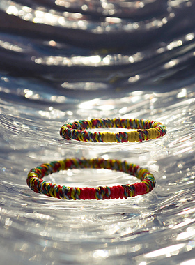 金刚结戒指女手工编织新中式情侣