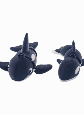 3d打印小鲨鱼小鲸鱼钥匙扣挂件儿童玩具摆摊玩具