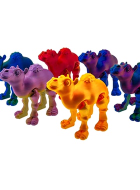 3d打印骆驼四肢可活动车载挂件家居饰品儿童玩具