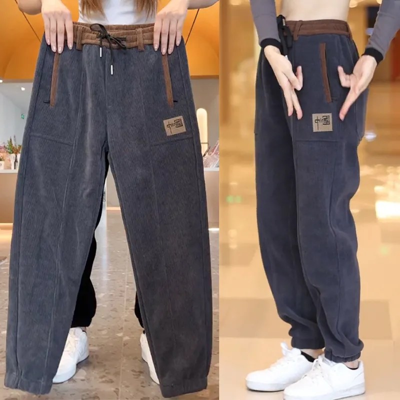 清仓捡漏休闲裤男士宽松束脚潮流穿搭哈伦裤秋冬厚款条绒运动卫裤,淘宝优惠券,粉丝福利购,淘宝优惠卷