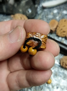 你是我的小饼干桃核雕刻吊坠纯手工挂件钥匙扣手把件配饰车挂随身
